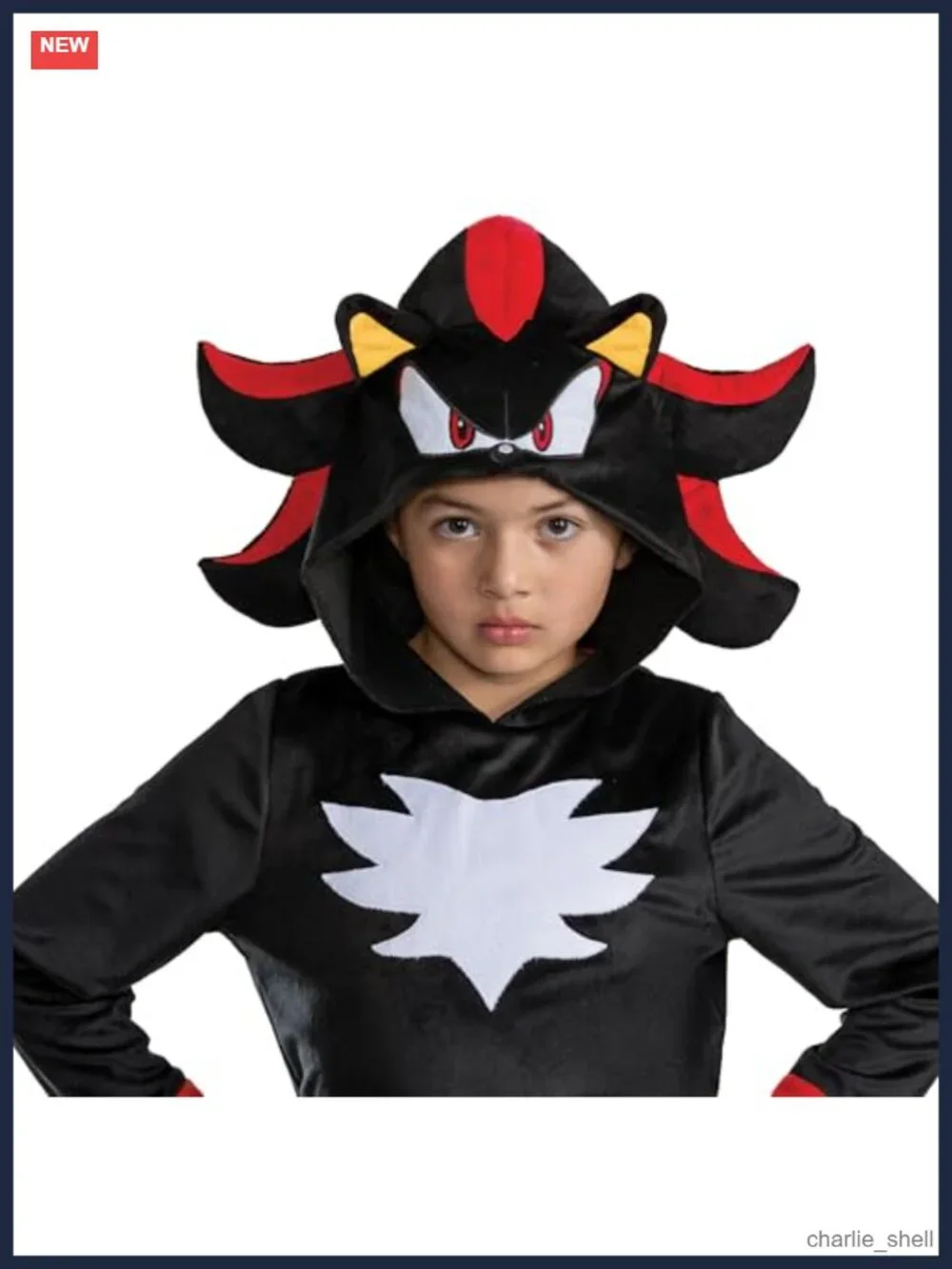 Officially Licensed Shadow Costume Kids Hooded Jumpsuit Halloween Outfit